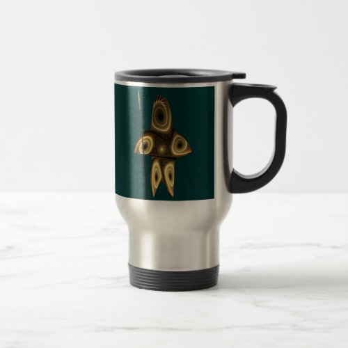 Fractal Inuit Hunter Travel Mug