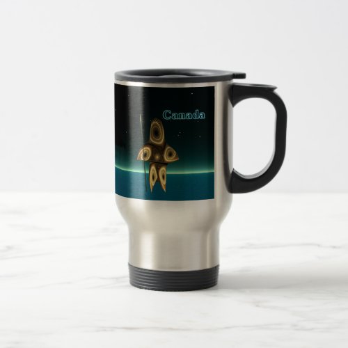 Fractal Inuit Hunter Travel Mug