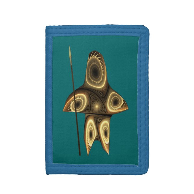 Fractal Inuit Hunter Trifold Wallet (Front Vertical)