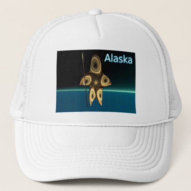 Fractal Inuit Hunter Trucker Hat (Front)