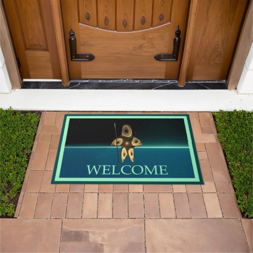 Fractal Inuit Hunter _ Welcome Doormat