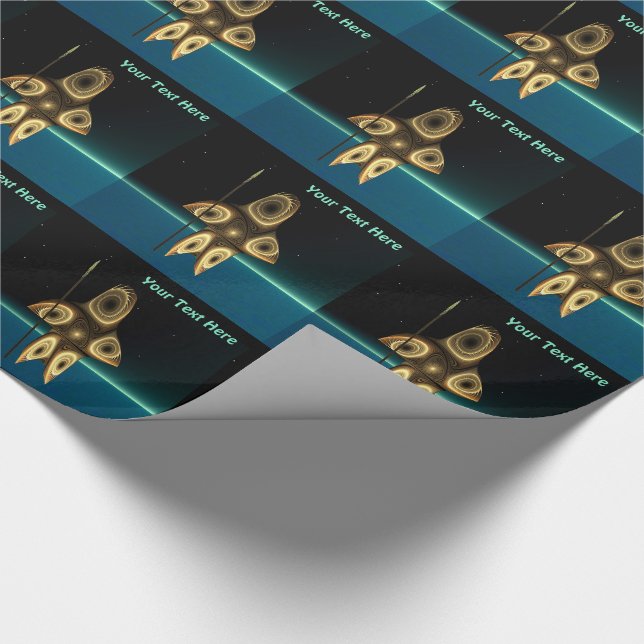 Fractal Inuit Hunter Wrapping Paper (Corner)