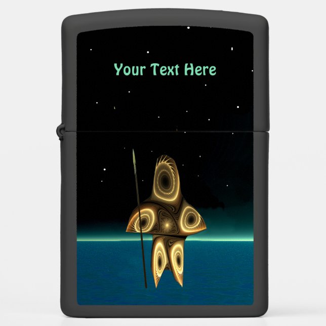 Fractal Inuit Hunter Zippo Lighter (Front)