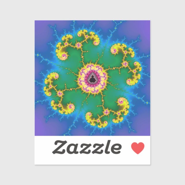 Fractal Island Mandala Sticker (Sheet)