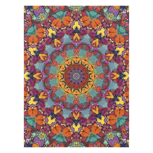 Fractal Kaleidoscope Mandala Pattern-64351 Tablecloth (Front)
