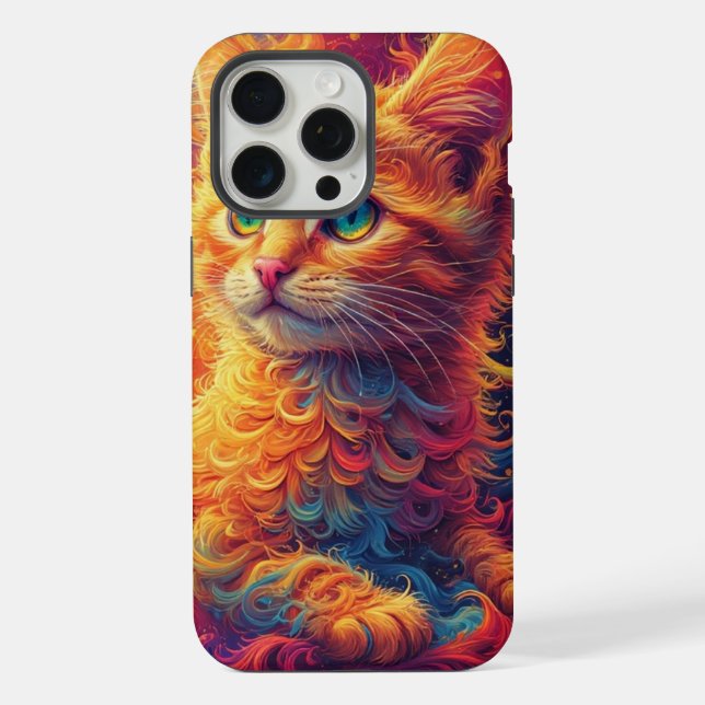 Fractal Kitten  Iphone Case (Back)