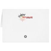 Fractal Lady Butterfly Card (Back Horizontal)