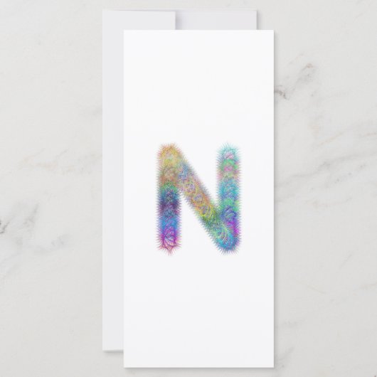 Fractal letter N monogram (Back)