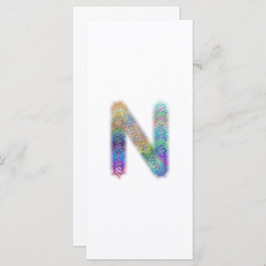 Fractal letter N monogram (Front/Back)