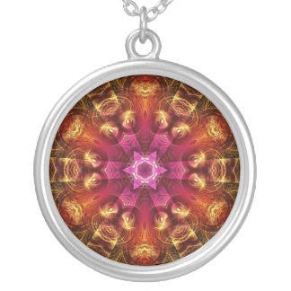 Fractal Light Golden Starburst Necklace