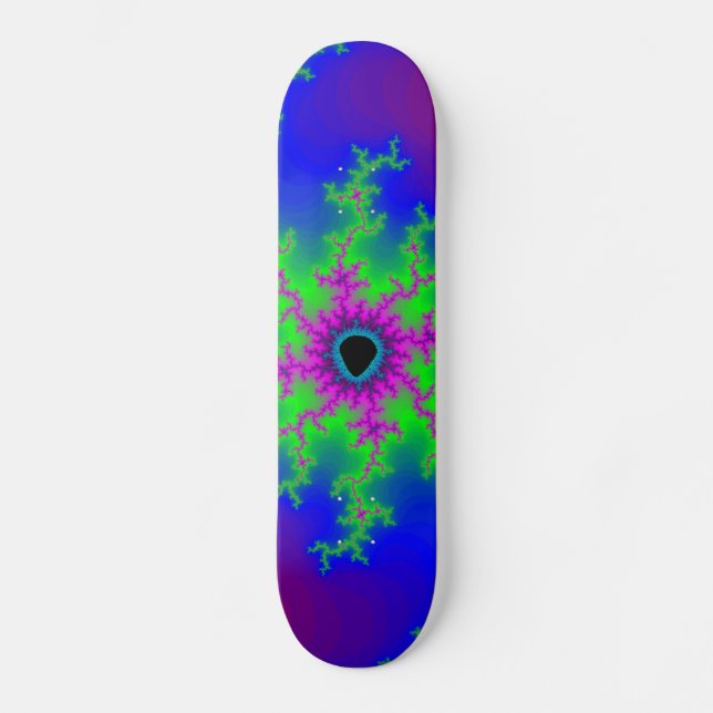 Fractal Lightning: Custom Skateboard Deck (Front)