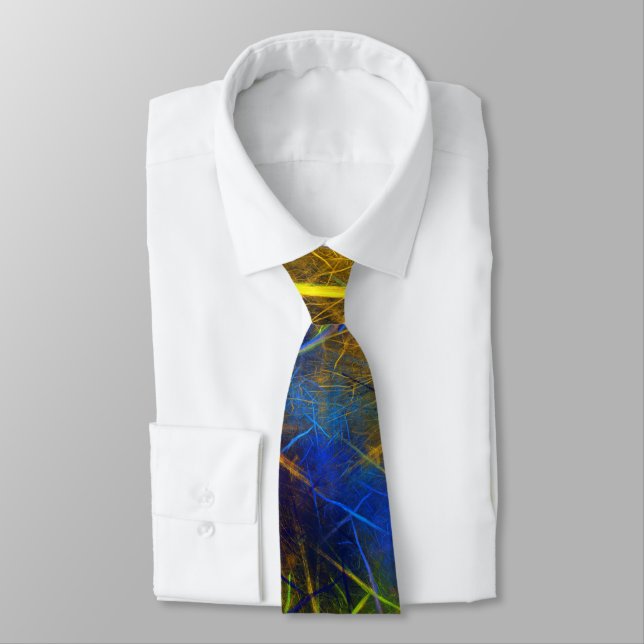 Fractal Lightning (Storm Flame) Neck Tie (Tied)