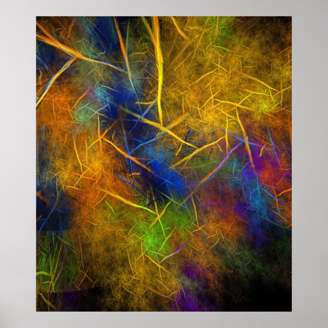 Fractal Lightning (Storm Flame) Poster (Front)