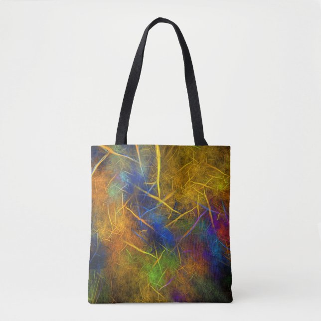 Fractal Lightning (Storm Flame) Tote Bag (Front)