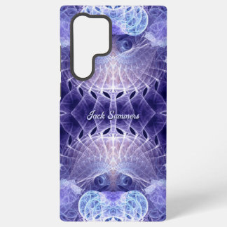 Fractal Lilac Fantasy Custom name Samsung Galaxy S22 Ultra Case