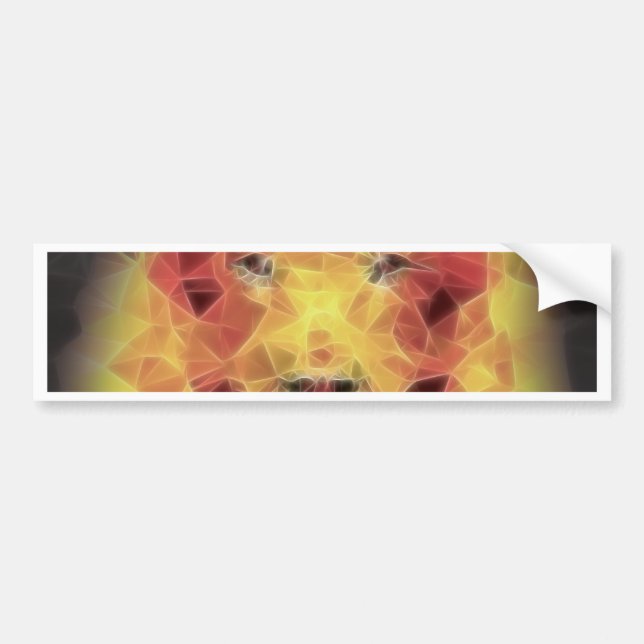 Fractal lion bumper sticker (Front)