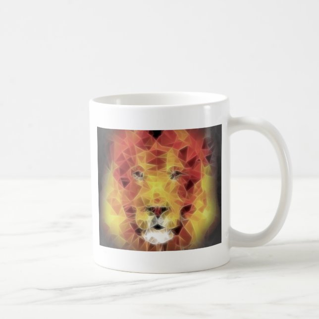 Fractal lion coffee mug (Right)