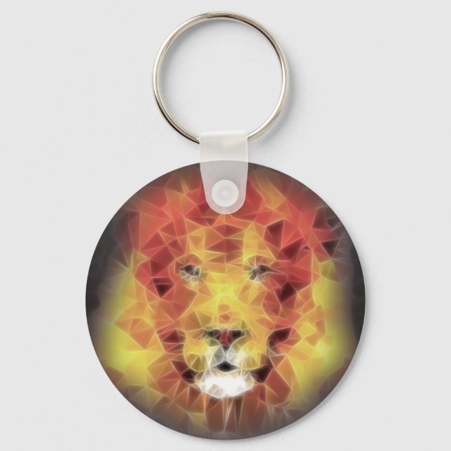 Fractal lion keychain (Front)