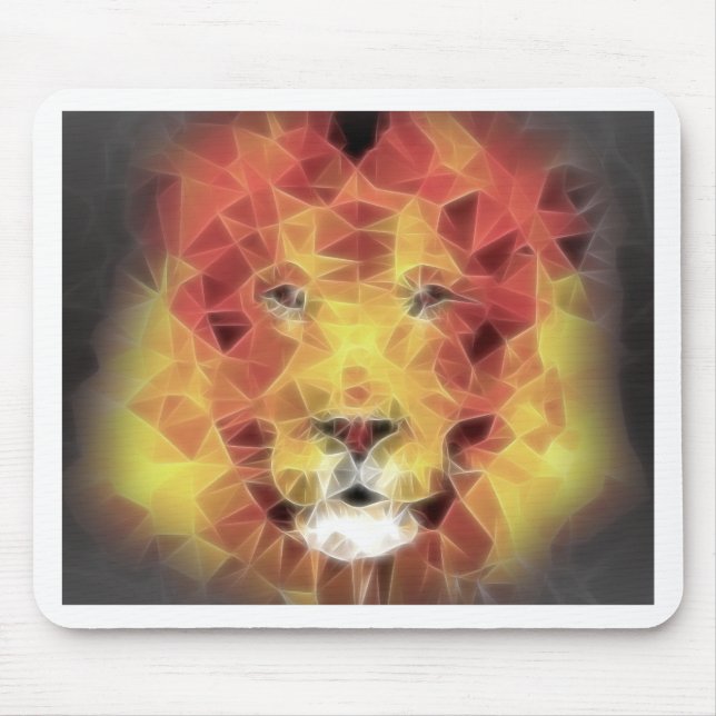 Fractal lion mouse pad (Front)