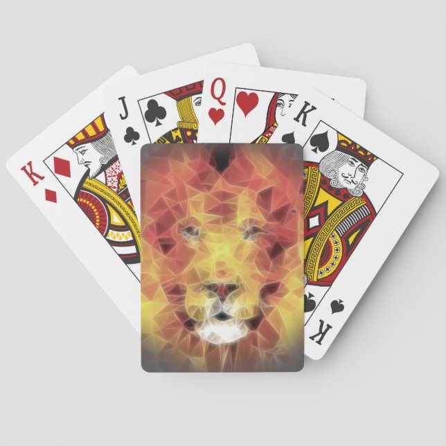 Fractal lion poker cards (Back)