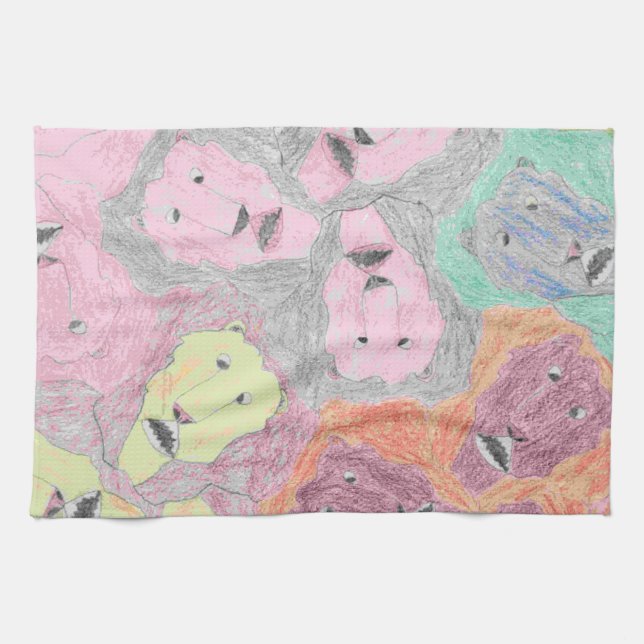 Fractal Lions towel (Horizontal)