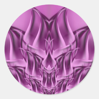 Fractal Lotus Flower Abstract Classic Round Sticker