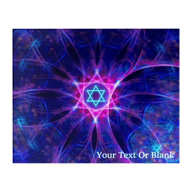 Fractal Magen Bet Acrylic Print (Front)