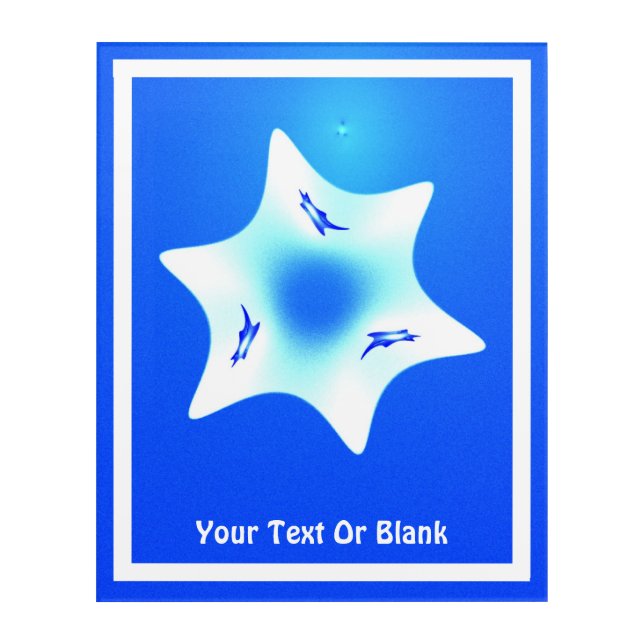 Fractal Magen Lavan Acrylic Print (Front)