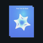 Fractal Magen Lavan Letterhead<br><div class="desc">A white fractal Star of David on a blue background. Customize by adding your own text.</div>