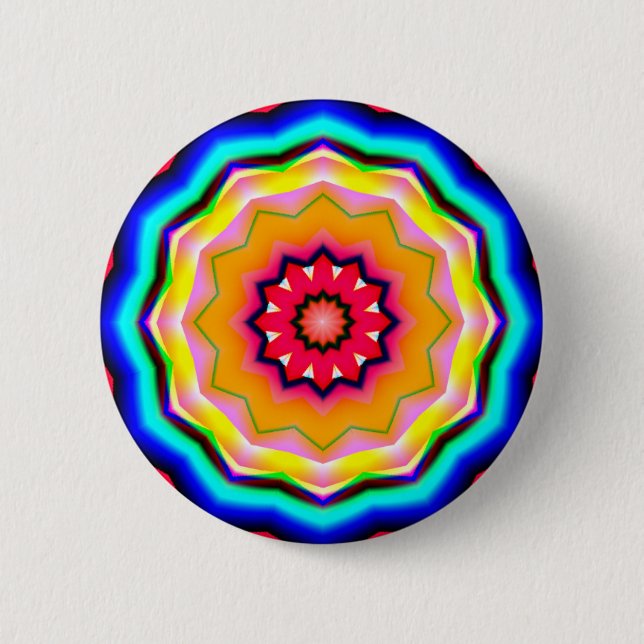 Fractal Mandala - 07 Pinback Button (Front)