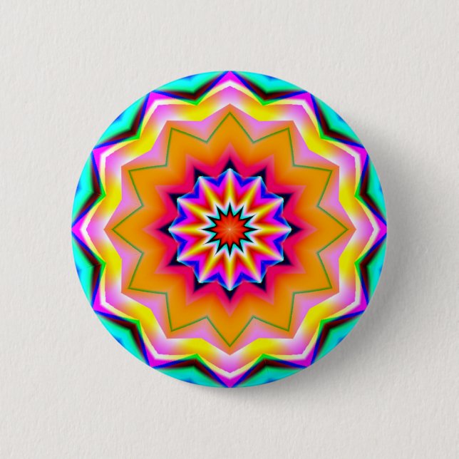 Fractal Mandala - 08 Pinback Button (Front)