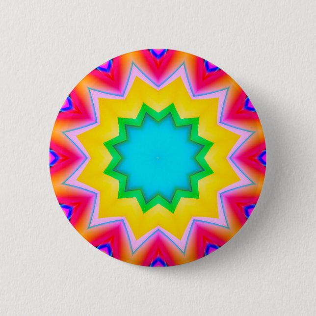 Fractal Mandala - 11 Pinback Button (Front)