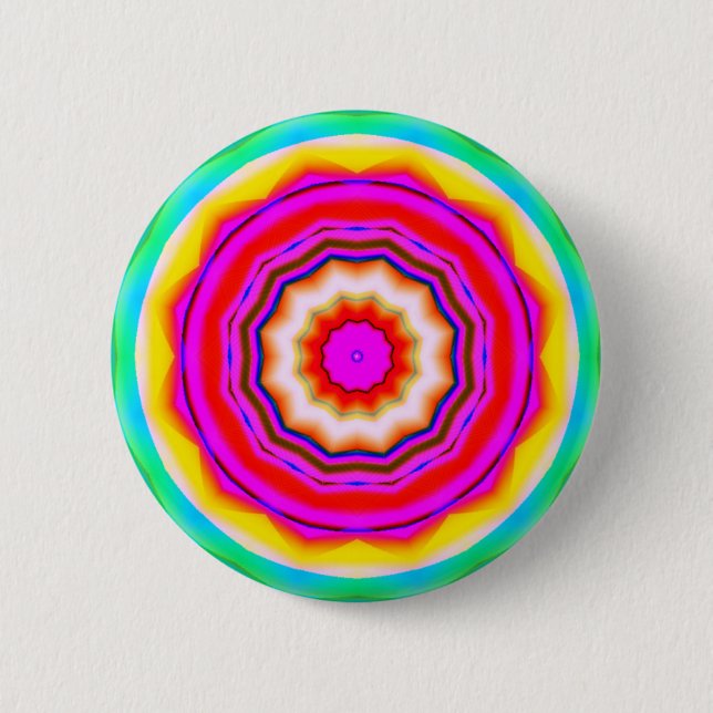 Fractal Mandala - 14 Pinback Button (Front)