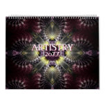 Fractal Mandala Artistry 12 Months Wall Calendar