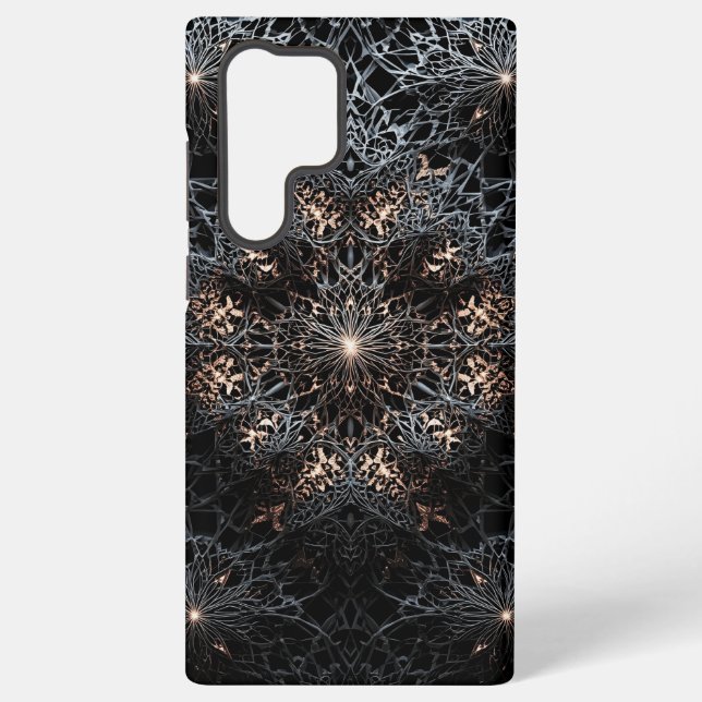 Fractal Mandala Cosmic Starburst Samsung S22 Ultra Galaxy Case (Back)