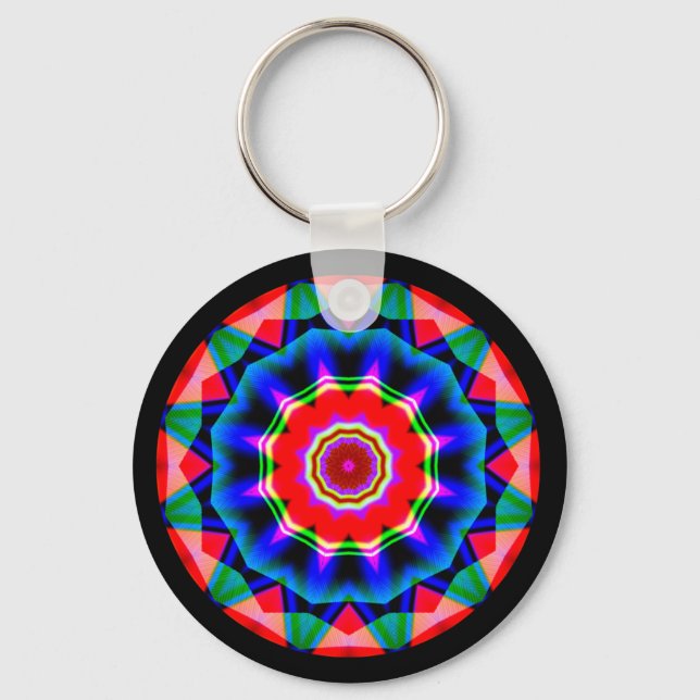 Fractal Mandala - Customized Keychain (Front)