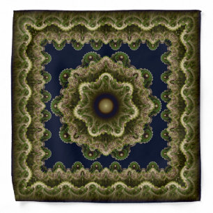 Fractal mandala fairy framed ornament bandana