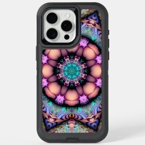Fractal Mandala Floral Psychedelic iPhone 15 Pro Max Case