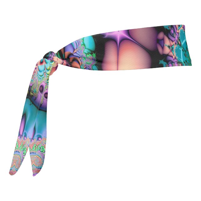 Fractal Mandala Floral Psychedelic Tie Headband (Rotate 270)