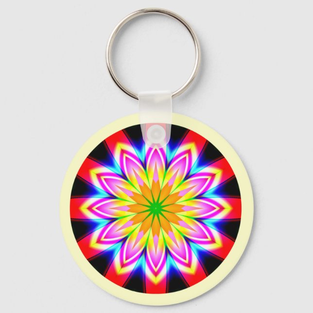 Fractal Mandala Keychain (Front)