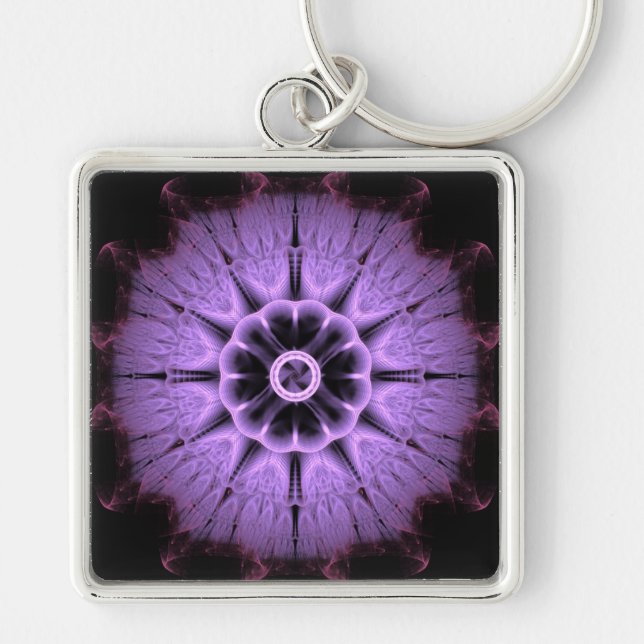 Fractal Mandala Keychain (Front)