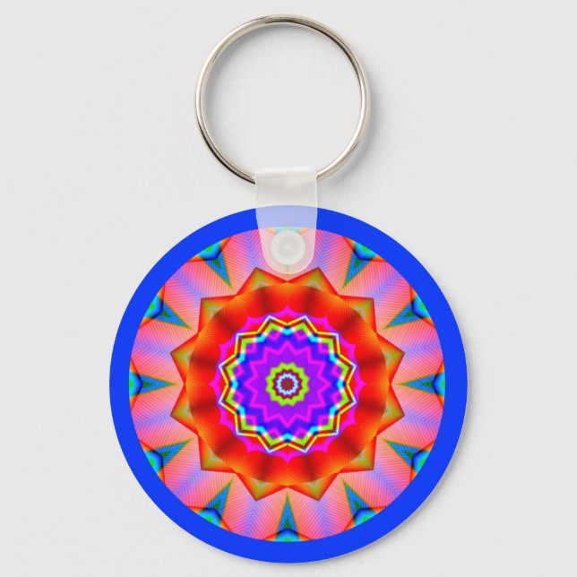 Fractal Mandala Keychain (Front)