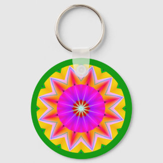 Fractal Mandala Keychain