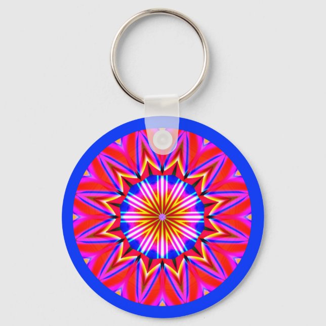 Fractal Mandala Keychain (Front)