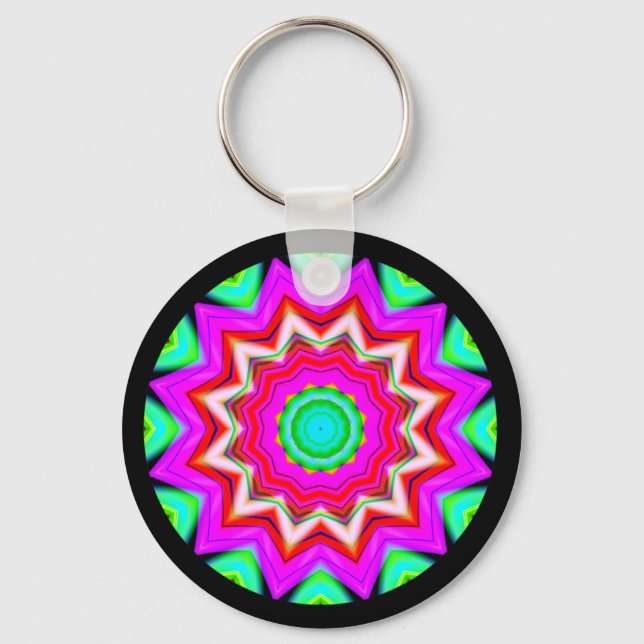 Fractal Mandala Keychain (Front)