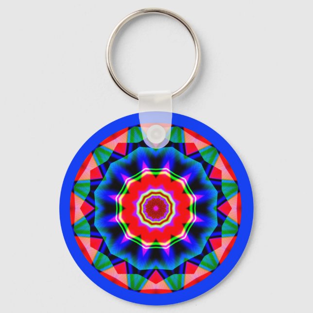 Fractal Mandala Keychain (Front)