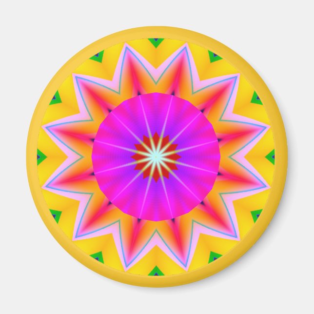 Fractal Mandala Magnet (Front)