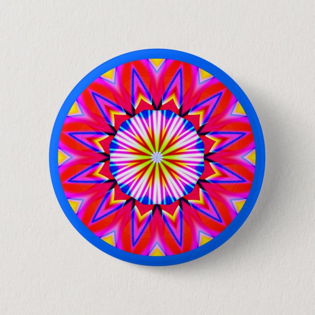 Fractal Mandala Pinback Button (Front)