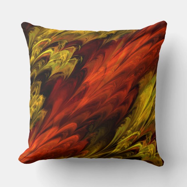 Fractal Marble 4-19 Throw Pillow (Front)
