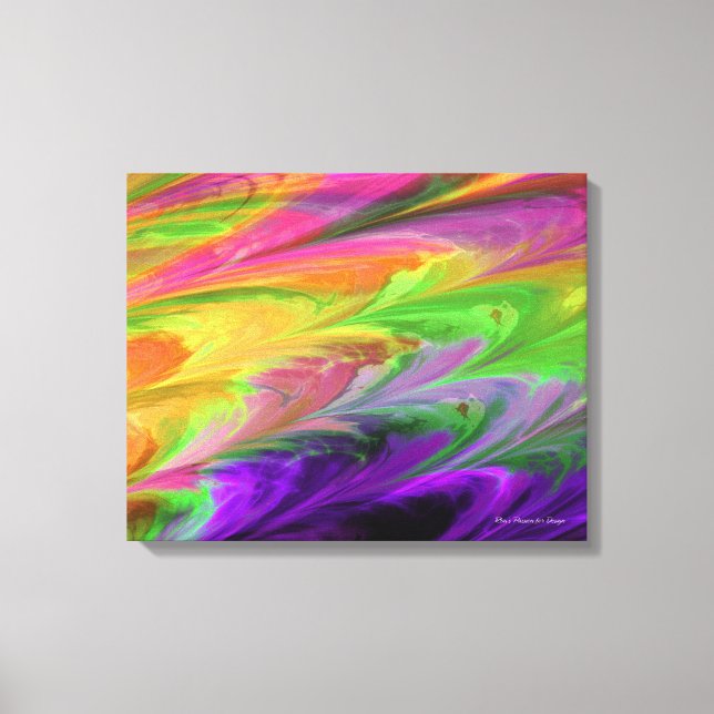 Fractal Marble 4-8 Wrapped Canvas Print (Front)
